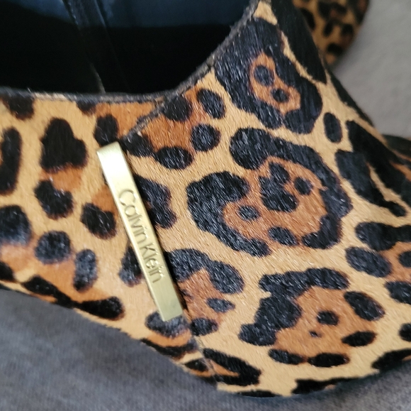 Calvin Klein Calf Hair Leopard Shooties - Picture 2 of 4